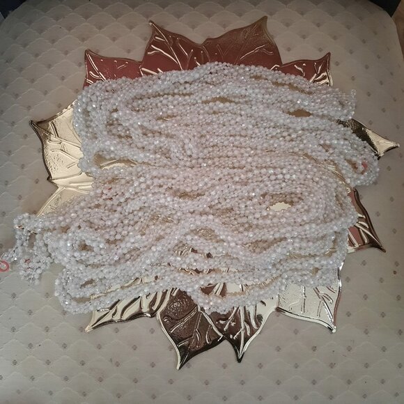 27' Vintage Irridescent Braided Christmas Tree Garland - Picture 1 of 3